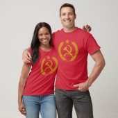Hammer and Sickle - Yellow Communist Emblem T-shirt (Unisex)