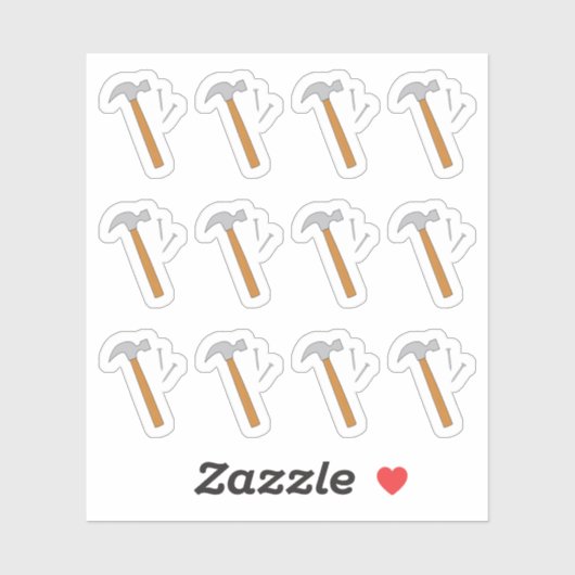 Hammer constructie onderhoud Home Verbetering Sticker (Vel)