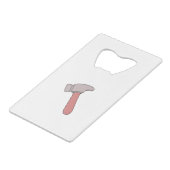 Hammer Creditkaart Flessenopener (Voorkant Gekanteld)