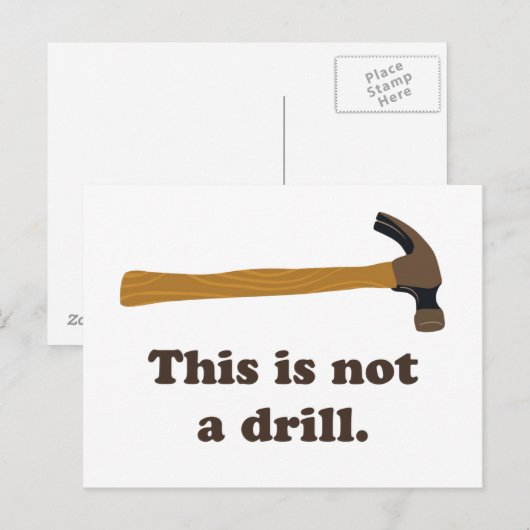 Hammer - Dit is geen boor Briefkaart (Voorkant / Achterkant)