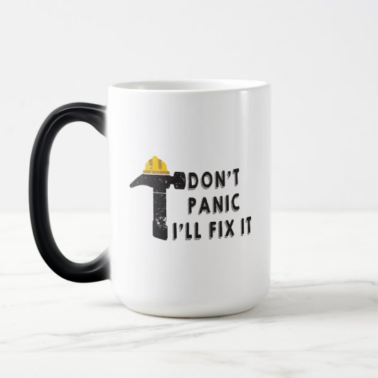 Hammer - Don't Panic I'll Fix It Mug Magische Mok (Links)