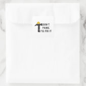 Hammer - Don't Panic I'll Fix It Sticker (Tas)