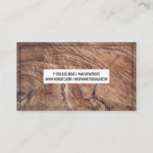 Hammer en Chisel | Houtkorrels Visitekaartje (Achterkant)