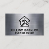 Hammer en Home Logo | Metaal Visitekaartje (Voorkant)