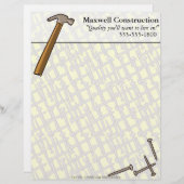 Hammer en Nails Letterhead Briefhoofd Sjabloon (Voorkant / Achterkant)