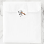 Hammer en Nails Ronde Sticker (Tas)
