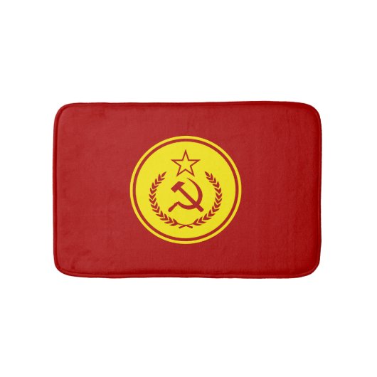 Hammer en Sickle Badge Badmat (Voorkant)