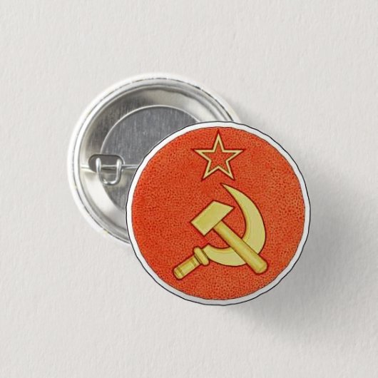 Hammer en Sickle Button (Voorkant /achterkant)