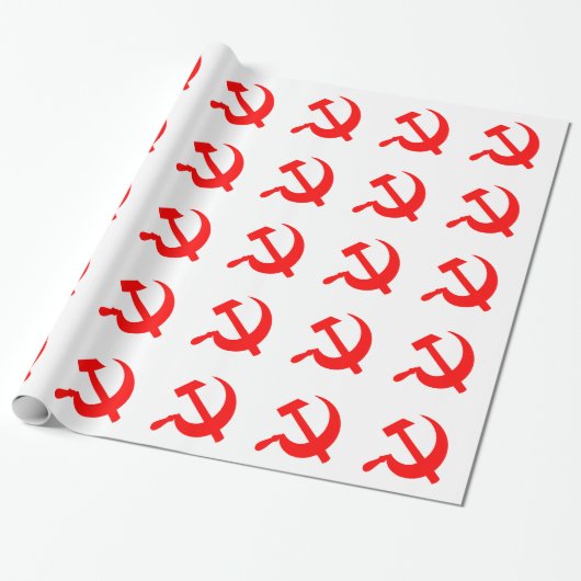 Hammer en Sickle Cadeaupapier (Uitgerold)