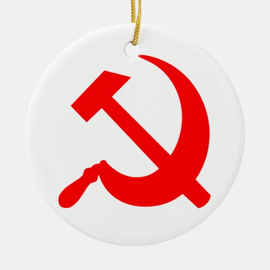 Hammer en Sickle Keramisch Ornament (Voorkant)