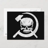 Hammer en Sickle met Skull Briefkaart (Voorkant / Achterkant)