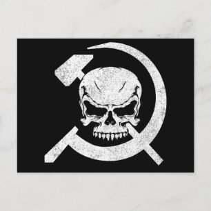 Hammer en Sickle met Skull Briefkaart
