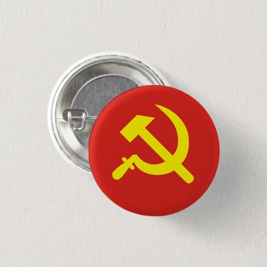 Hammer en Sickle Ronde Button 3,2 Cm (Voorkant /achterkant)