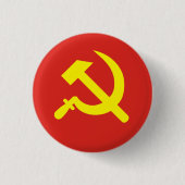Hammer en Sickle Ronde Button 3,2 Cm (Voorkant)