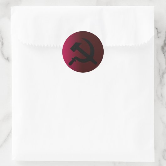 Hammer en Sickle Ronde Sticker (Tas)