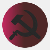 Hammer en Sickle Ronde Sticker (Voorkant)