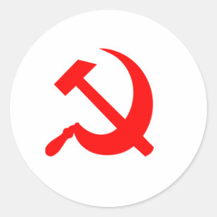 Hammer en Sickle Ronde Sticker