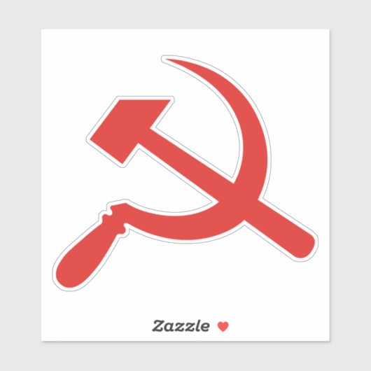 Hammer en Sickle (Rood) Sticker (Vel)