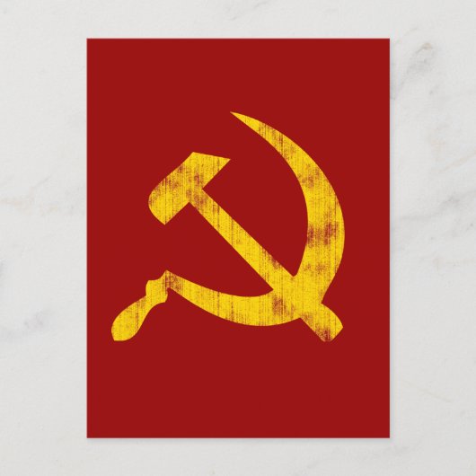 Hammer en Sickle (versleten blik) Briefkaart (Voorkant)