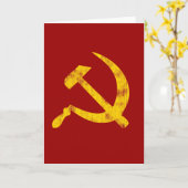Hammer en Sickle (versleten blik) Kaart (Gele Bloem)
