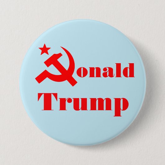 Hammer en sikkel "Donald Trump" Ronde Button 7,6 Cm (Voorkant)