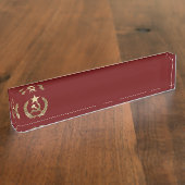 Hammer en sikkel naambordje (Zijkant)