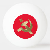 Hammer en sikkel pingpongbal (Achterkant)