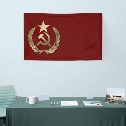 Hammer en sikkel spandoek (Beurs)