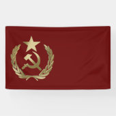 Hammer en sikkel spandoek (Horizontaal)