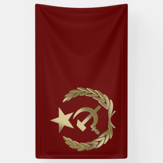 Hammer en sikkel spandoek (Verticaal)