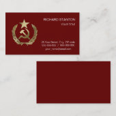 Hammer en sikkel visitekaartje (Voorkant / Achterkant)