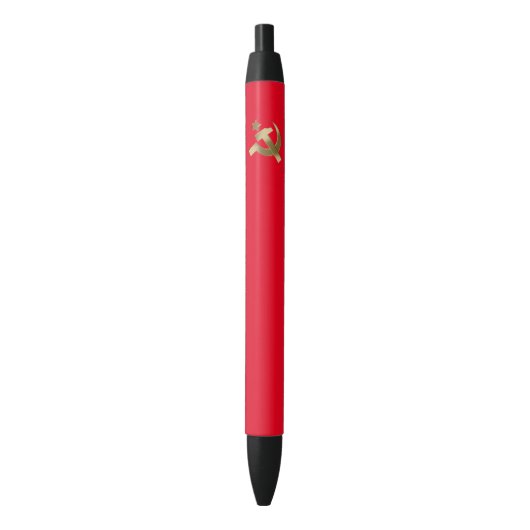 Hammer en sikkel zwarte inkt pen (Voorkant Verticaal)