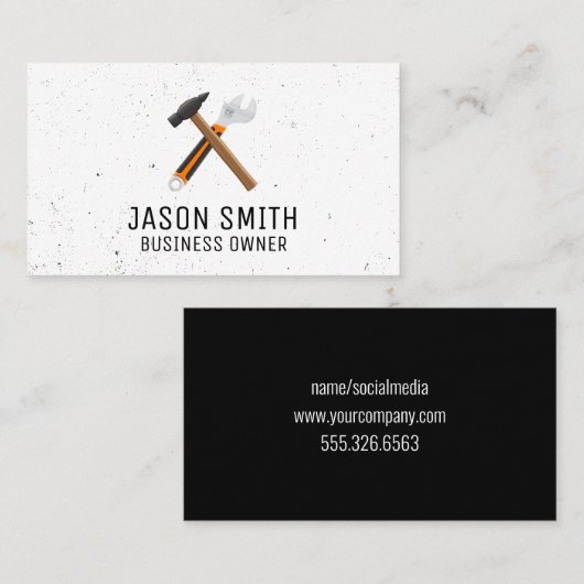 Hammer en WFrench | Bouw Visitekaartje (Voorkant / Achterkant)