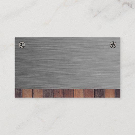 Hammer en WFrench | Schroeven van hout Visitekaartje (Achterkant)