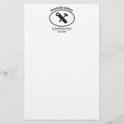 Hammer- en Zaagontwerp Briefpapier (Voorkant)
