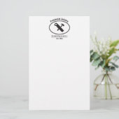 Hammer- en Zaagontwerp Briefpapier (Staand voorkant)