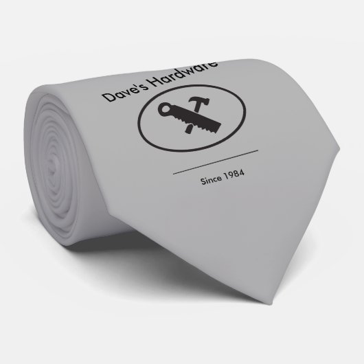 Hammer- en Zaagontwerp Stropdas (Opgerold)
