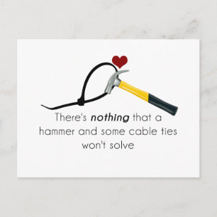 Hammer en zap-riem briefkaart