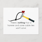 Hammer en zap-riem briefkaart (Voorkant)