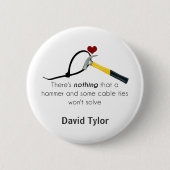 Hammer en zap-riem ronde button 5,7 cm (Voorkant)