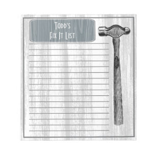 Hammer Fix it Chore List Notitieblok