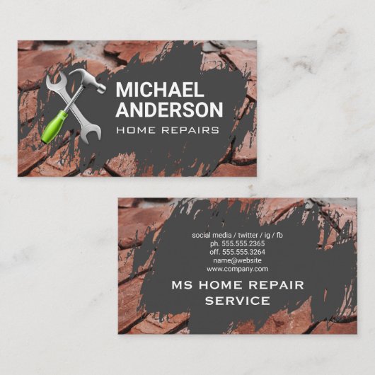 Hammer | Frankrijk | Stone Laying Visitekaartje (Voorkant / Achterkant)