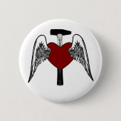Hammer Heart Ronde Button 5,7 Cm (Voorkant)