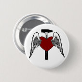 Hammer Heart Ronde Button 5,7 Cm (Voorkant /achterkant)