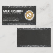 Hammer Home Logo | Cirkelzagen | Staal Visitekaartje (Voorkant / Achterkant)