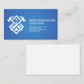 Hammer House Logo | Blauwe geometrische achtergron Visitekaartje (Voorkant / Achterkant)