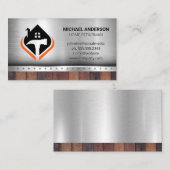 Hammer House Logo | Bouw | metaalhout Visitekaartje (Voorkant / Achterkant)