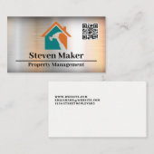 Hammer House Logo | reparateur | QR gecodeerd Visitekaartje (Voorkant / Achterkant)