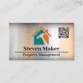 Hammer House Logo | reparateur | QR gecodeerd Visitekaartje (Voorkant)