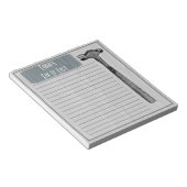 Hammer it out Fix it Chore List Monogram Grey Notitieblok (Schuin)